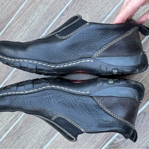 Born Mens black Leather slip on Shoes size 10.5 - Picture 7 of 11